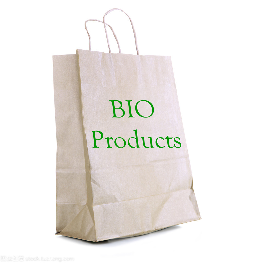 生物產品分離在白色紙袋